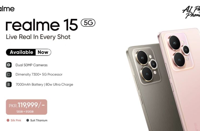 realme 15 Series 5G Hits the Shelves in Pakistan with AI Edit Genie, Stunning Triple 50MP Ultra Clear Camera & Thinnest 7000mAh Battery