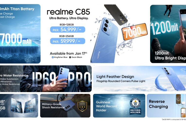 realme Launches New Model realme C85 with 7000mAh Titan Ultra Battery and 144Hz 1200nit Display; 8GB+128GB at PKR 54,999, 8GB+256GB at PKR 59,999